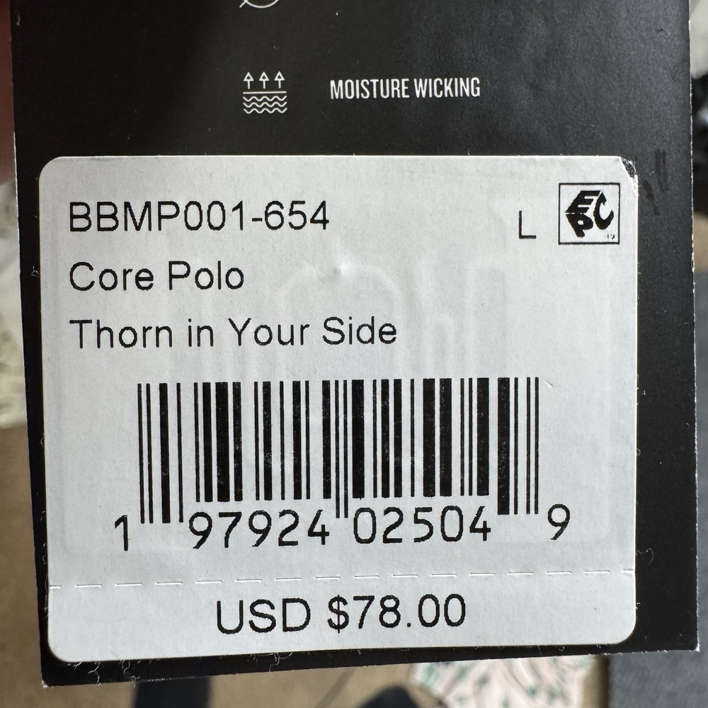 NWT Bad Birdie Thorn In Your Side peach Core Golf Polo Mens Size L $78 Cactus - Picture 6 of 8